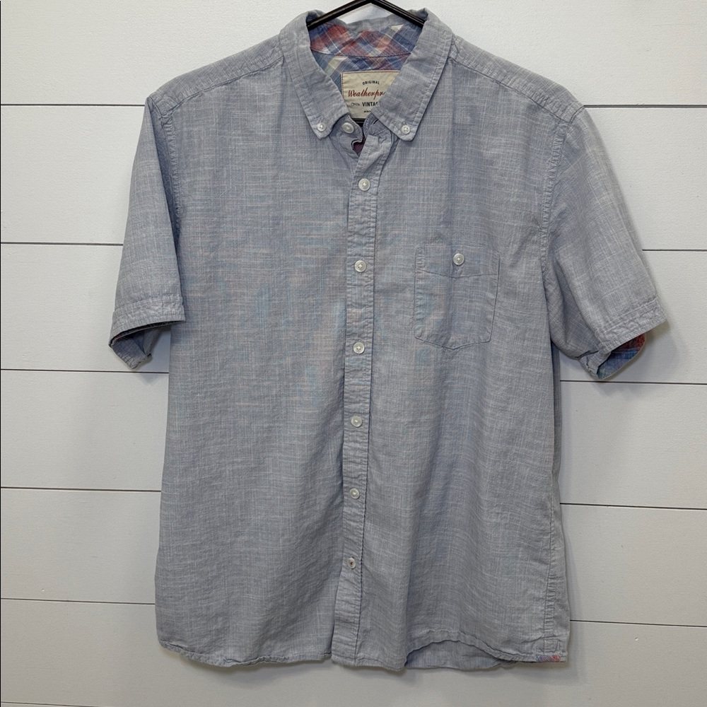 Original Weatherproof Vintage Men’s Blue Button Down Shirt